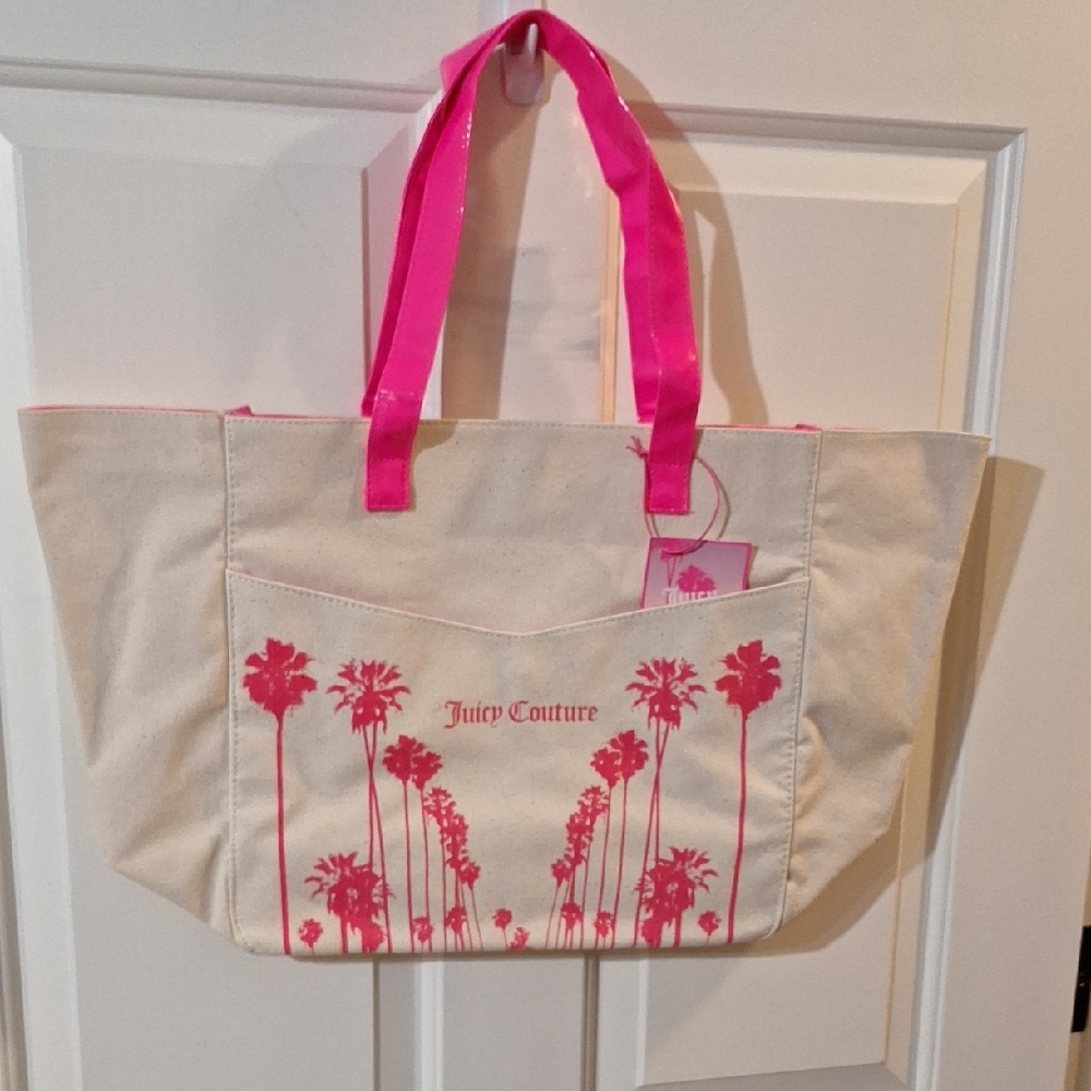 Juicy Couture Pink and Cream Tote Bag